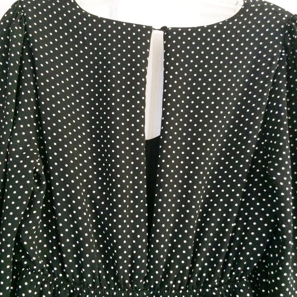 Forever 21 open back polka dots dress sz Large - Picture 3 of 6